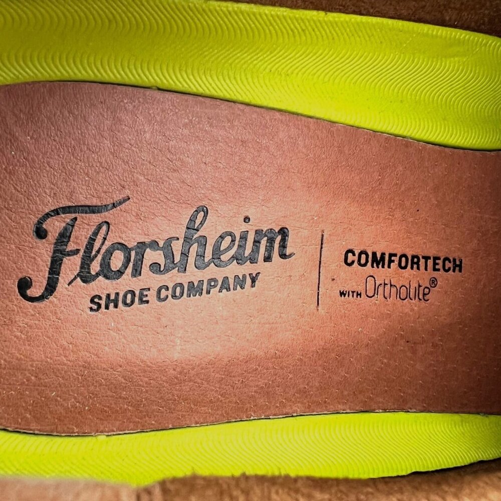 Florsheim Brown Leather Mens Dress Shoes Size 12D Comfortech Ortholite Sole - Picture 3 of 16